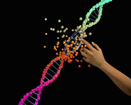 The image macro biotechnology 3D illustrationの写真素材