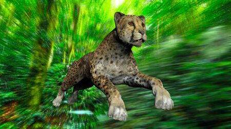 The image of a gepard 3D illustrationの写真素材