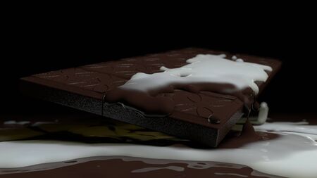 The chocolate image 3D illustrationの写真素材