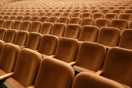 Empty spectator seats in the hall. Background.の写真素材
