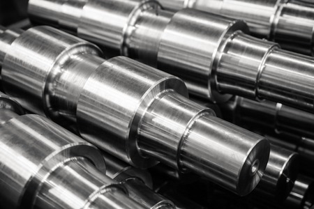 Big metal products in stock. Heavy industry.の写真素材