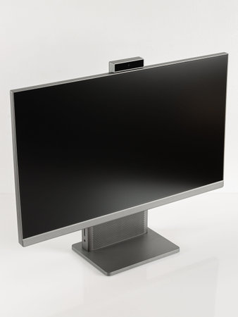 Classic monitor on a white background.の写真素材