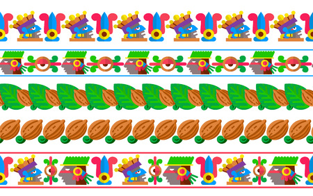 Aztec cacao pattern for chocolate package designのイラスト素材