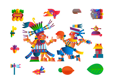 Aztec cacao pattern for chocolate package design