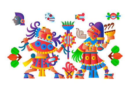 Aztec cacao pattern for chocolate package design