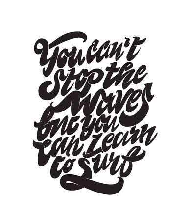 Vector illustration lettering poster with decorate text.のイラスト素材