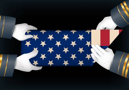 Vector illustration poster for American Memory day national holiday.のイラスト素材