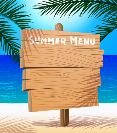 A Vector illustration summer seaside poster.のイラスト素材