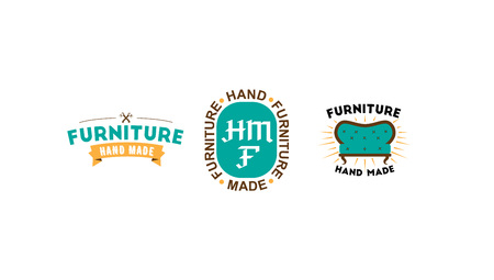 A Vector illustration hand made furniture factory vintage logo collection.のイラスト素材