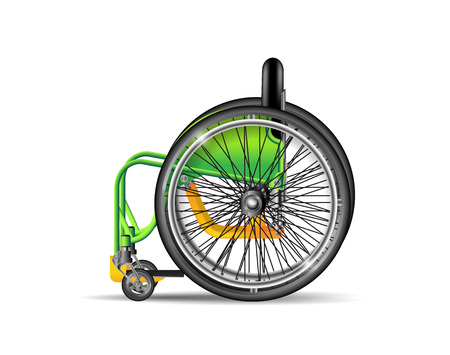 Vector illustration transportation vehicle for human with disability.のイラスト素材