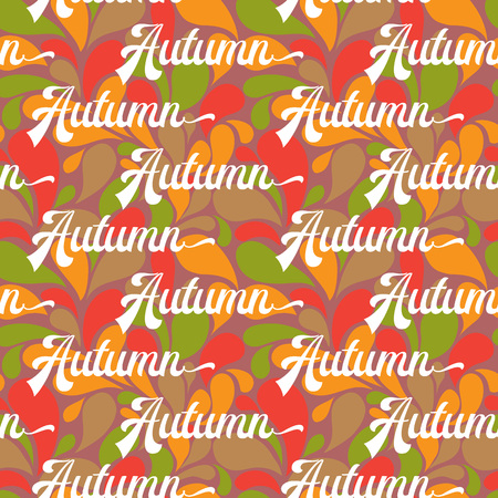 Vector illustration seamless pattern for autumn sale.のイラスト素材
