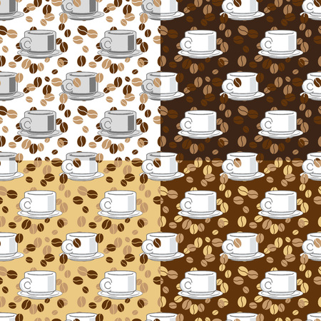 Vector illustration coffee seamless pattern.のイラスト素材