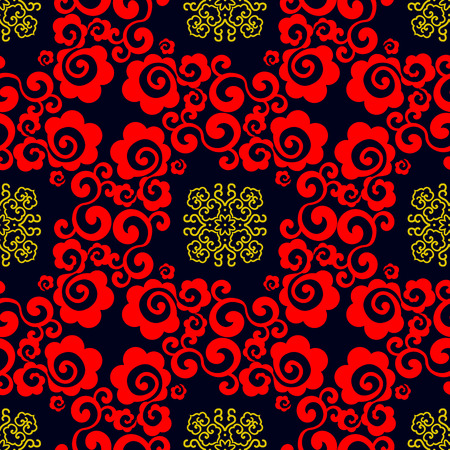 Chinese style seamless pattern design. Vector illustration.のイラスト素材
