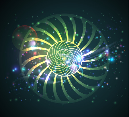 Abstract background with glowing light effect. Vector illustration.のイラスト素材