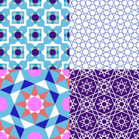 Pattern collection for muslim holidays. Vector illustration.のイラスト素材