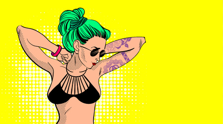 Summer poster design. Vector illustration.のイラスト素材