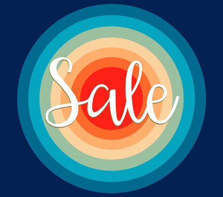 Summer sale poster design in flat style. Vector illustration.の写真素材