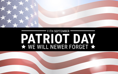 Poster design for Patriot memory day in America. Vector illustration.のイラスト素材