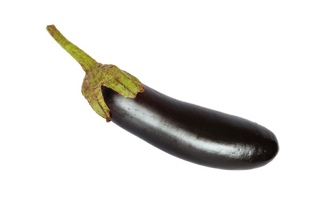aubergine isolated white backgroundの写真素材