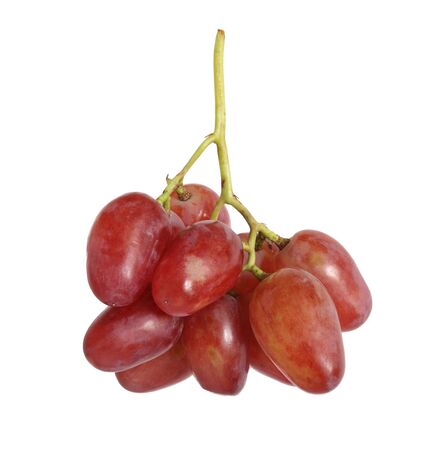 red grape isolated on white backgroundの写真素材