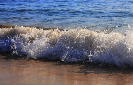 Wave, beach, sea, bubbling waterの写真素材
