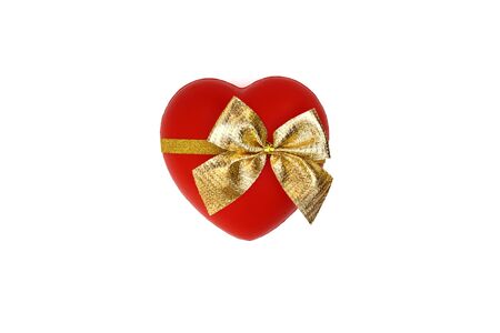 Single red heart shaped symbolの写真素材
