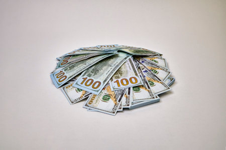 big pile of money american dollar billsの写真素材