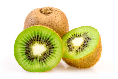 Two kiwi slicesの写真素材