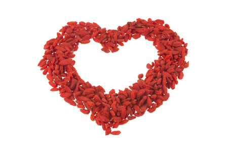 Heart of goji berriesの写真素材