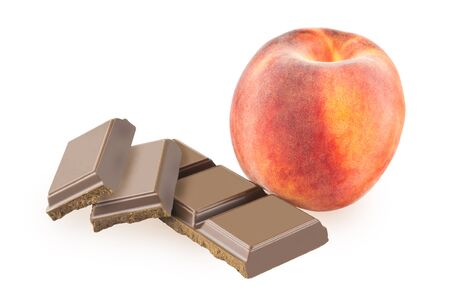 Peach and chocolateの写真素材