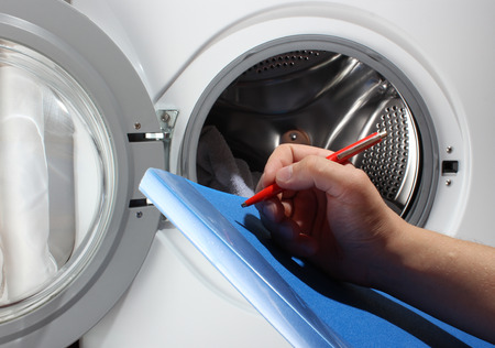 washing machine write blue folder diagnosticsの写真素材