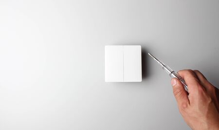 light switch repair screwdriverの写真素材