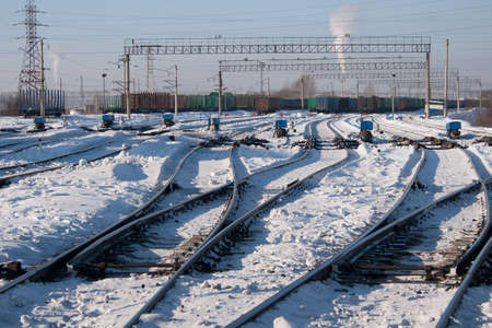 railway near big station