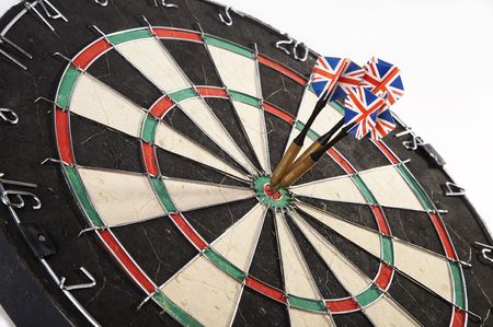 darts on a white background