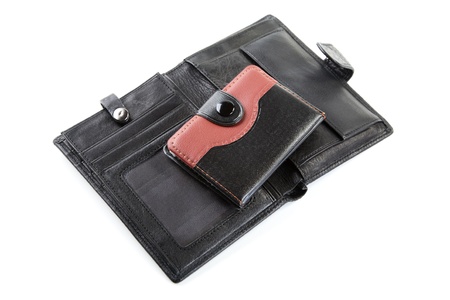 Man's purses isolated on a white background