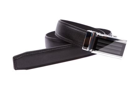 Man's fashion belt isolated on a white backgroundの写真素材