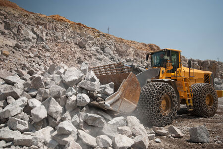 Heavy building bulldozer quarry,car