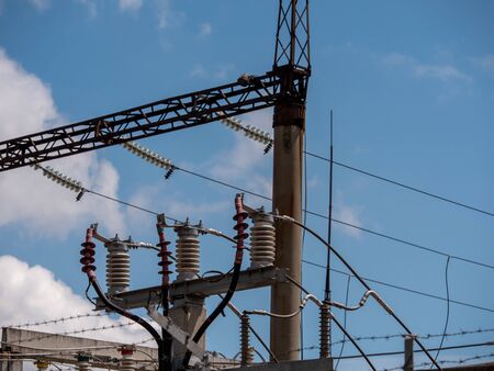 Transformer station near the power station.の写真素材