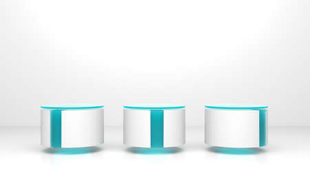 Stand or podium, pedestal, for display or showcase cosmetic or other productsの写真素材
