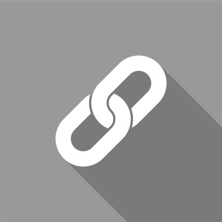 Two chain links with long shadowのイラスト素材