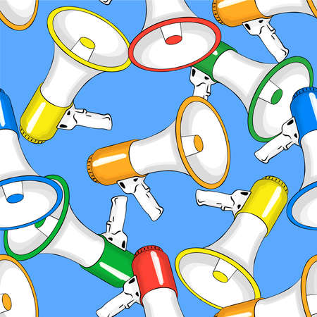 Megaphone seamless patternのイラスト素材