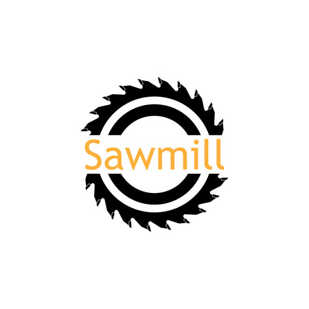 Sawmill. Saw circular wheel iconのイラスト素材
