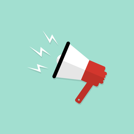 Megaphone flat styleのイラスト素材