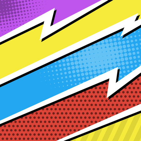 Comics pop-art style blank layout template background illustrationのイラスト素材