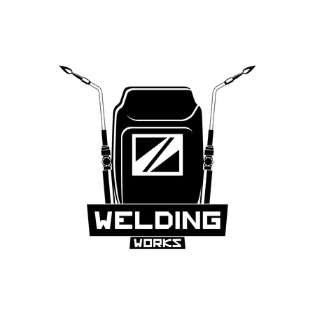 Welding mask and cutting torchesのイラスト素材