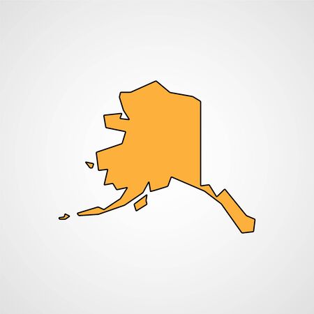 Map of Alaska. Vectorのイラスト素材