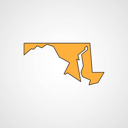 Maryland Mapのイラスト素材