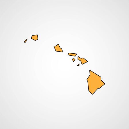 Map of Hawaiiのイラスト素材