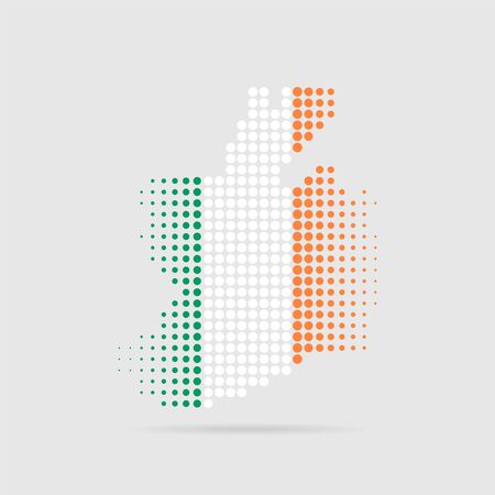 Ireland dotted map. Vectorのイラスト素材