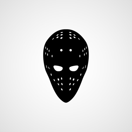 Hockey Mask. Black silhouette. Vectorのイラスト素材